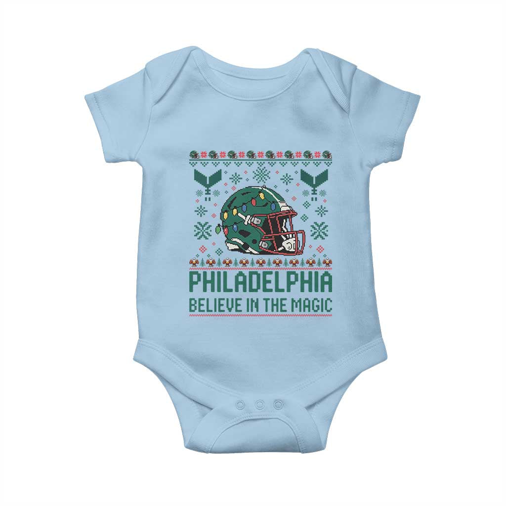 Philadelphia Believe in the Magic Baby Onesie Retro Philly PFE Sport Fans Christmas Gift TS02 Light Blue Print Your Wear