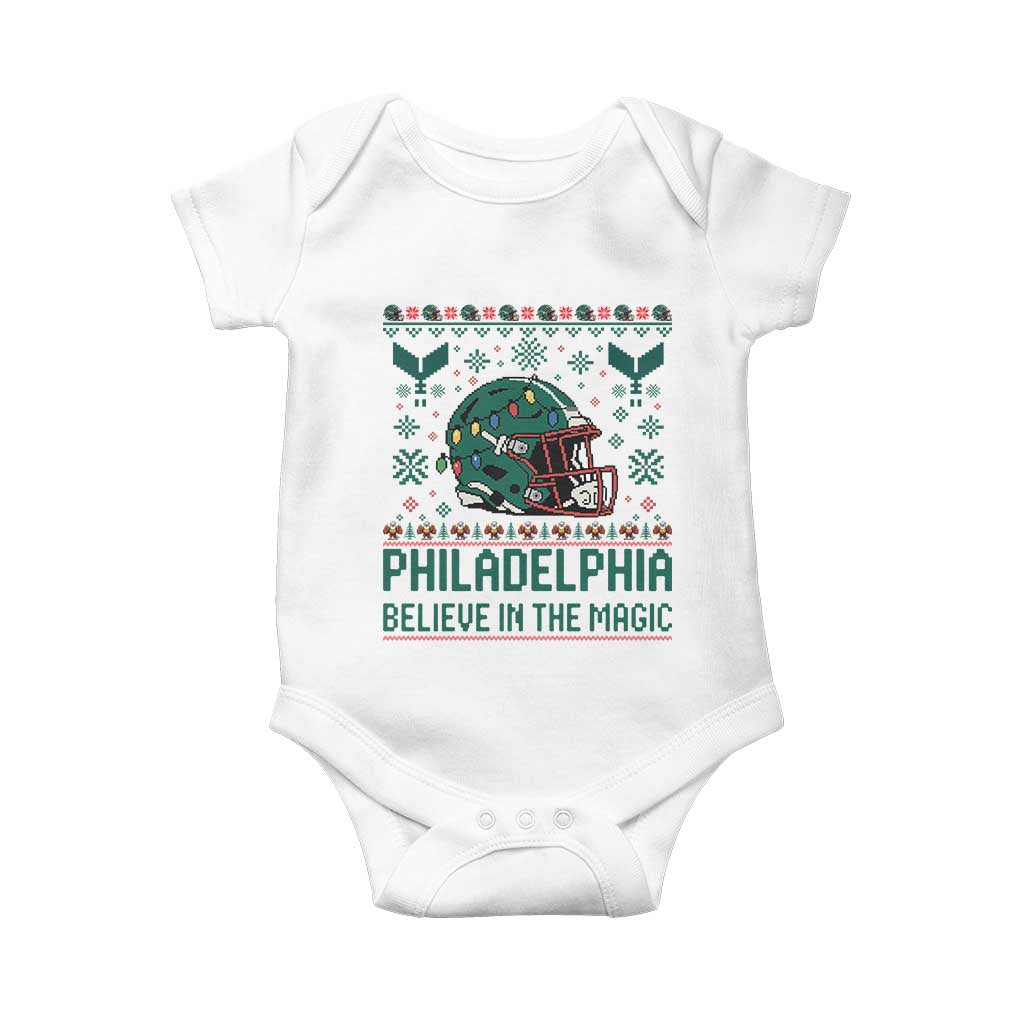 Philadelphia Believe in the Magic Baby Onesie Retro Philly PFE Sport Fans Christmas Gift TS02 White Print Your Wear