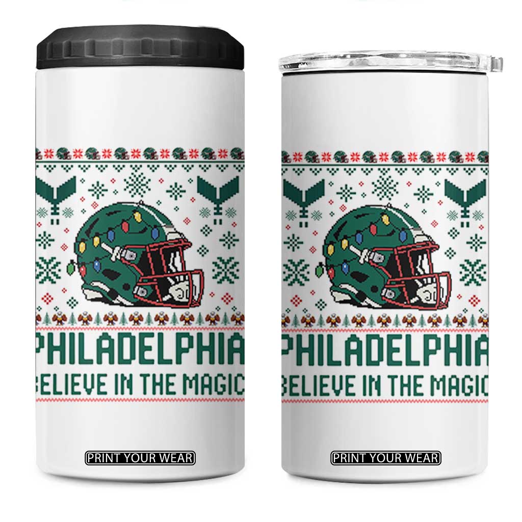 Philadelphia Believe in the Magic 4 in 1 Can Cooler Tumbler Retro Philly PFE Sport Fans Christmas Gift TS02 One Size: 16 oz White Print Your Wear