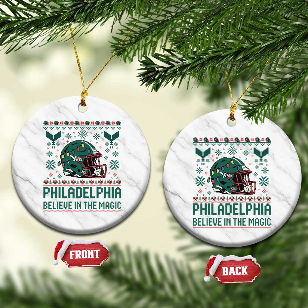 Philadelphia Believe in the Magic Ceramic Ornament Retro Philly PFE Sport Fans Christmas Gift TS02 1pc White Marble Print Your Wear