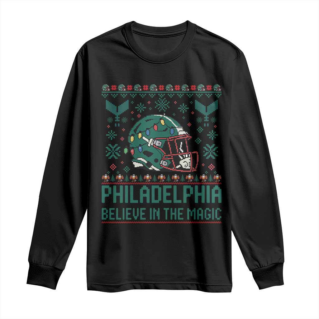 Philadelphia Believe in the Magic Long Sleeve Shirt Retro Philly PFE Sport Fans Christmas Gift TS02 Black Print Your Wear