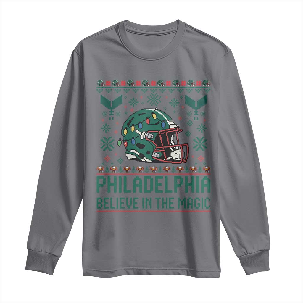 Philadelphia Believe in the Magic Long Sleeve Shirt Retro Philly PFE Sport Fans Christmas Gift TS02 Charcoal Print Your Wear