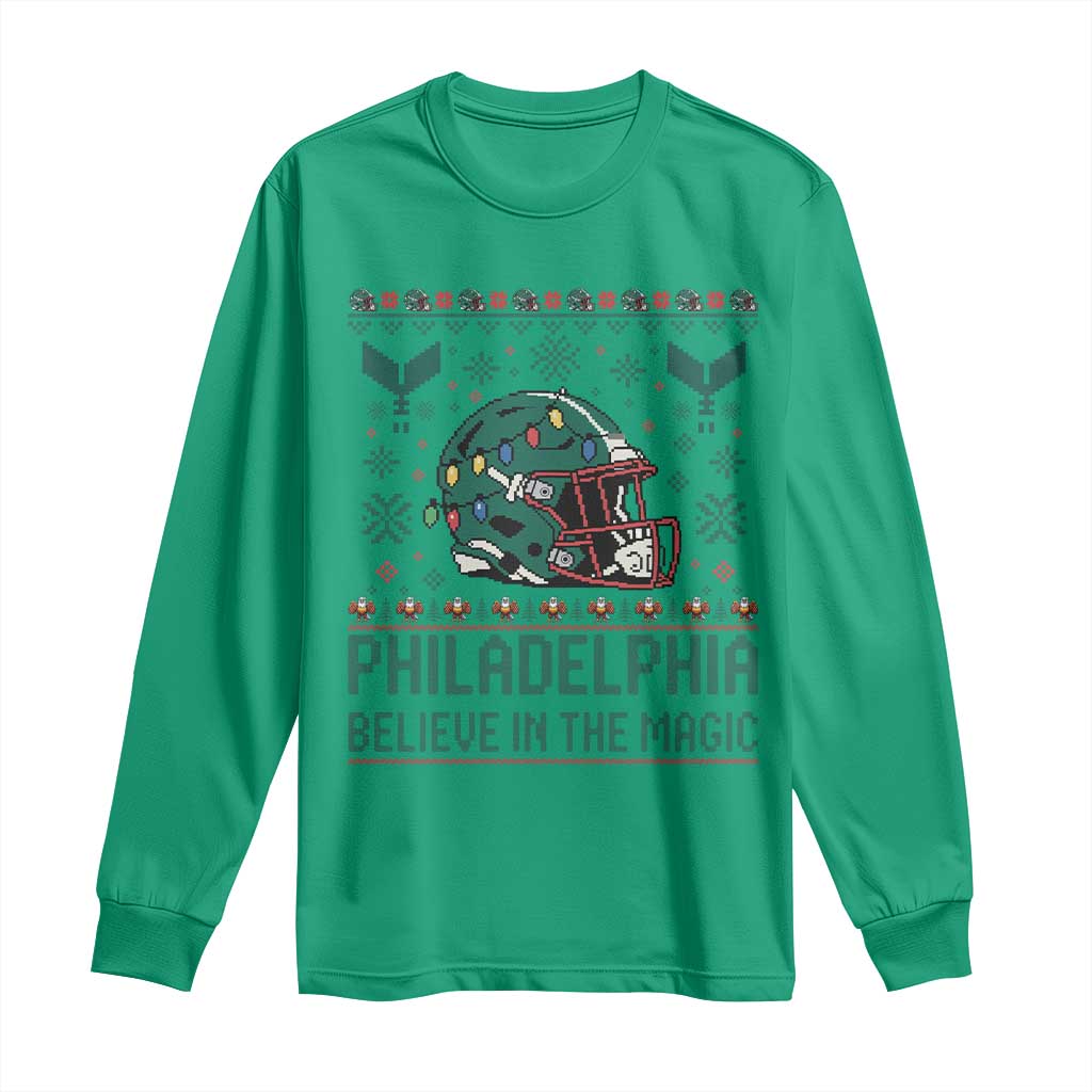 Philadelphia Believe in the Magic Long Sleeve Shirt Retro Philly PFE Sport Fans Christmas Gift TS02 Irish Green Print Your Wear