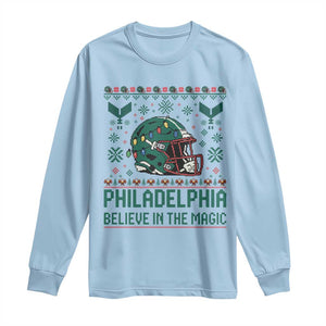 Philadelphia Believe in the Magic Long Sleeve Shirt Retro Philly PFE Sport Fans Christmas Gift TS02 Light Blue Print Your Wear