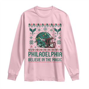 Philadelphia Believe in the Magic Long Sleeve Shirt Retro Philly PFE Sport Fans Christmas Gift TS02 Light Pink Print Your Wear