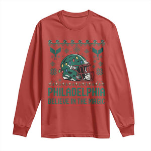 Philadelphia Believe in the Magic Long Sleeve Shirt Retro Philly PFE Sport Fans Christmas Gift TS02 Red Print Your Wear