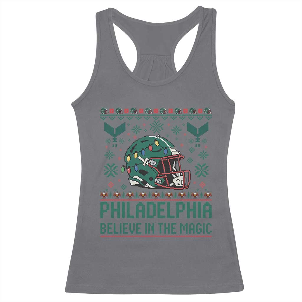 Philadelphia Believe in the Magic Racerback Tank Top Retro Philly PFE Sport Fans Christmas Gift TS02 Charcoal Print Your Wear