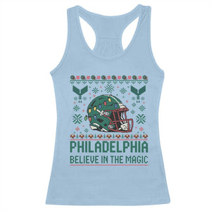 Philadelphia Believe in the Magic Racerback Tank Top Retro Philly PFE Sport Fans Christmas Gift TS02 Light Blue Print Your Wear