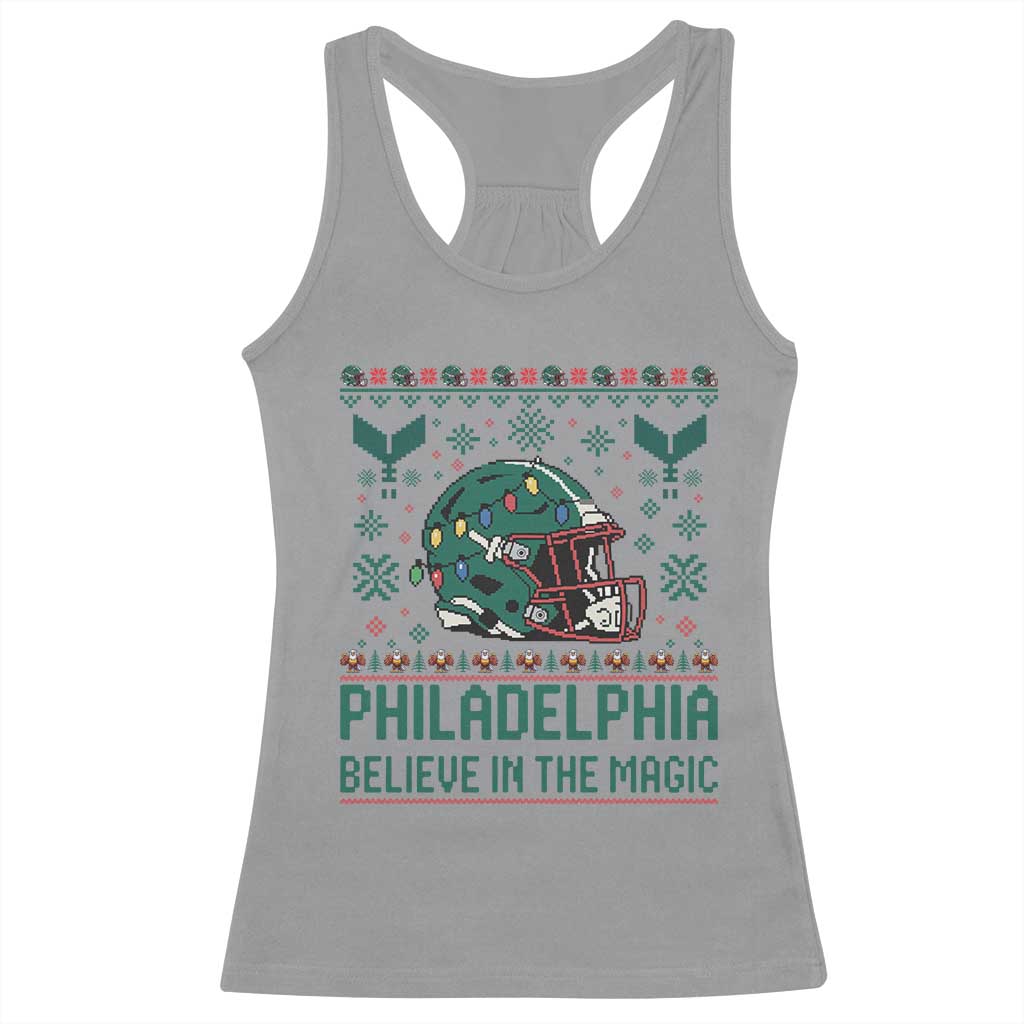 Philadelphia Believe in the Magic Racerback Tank Top Retro Philly PFE Sport Fans Christmas Gift TS02 Sport Gray Print Your Wear