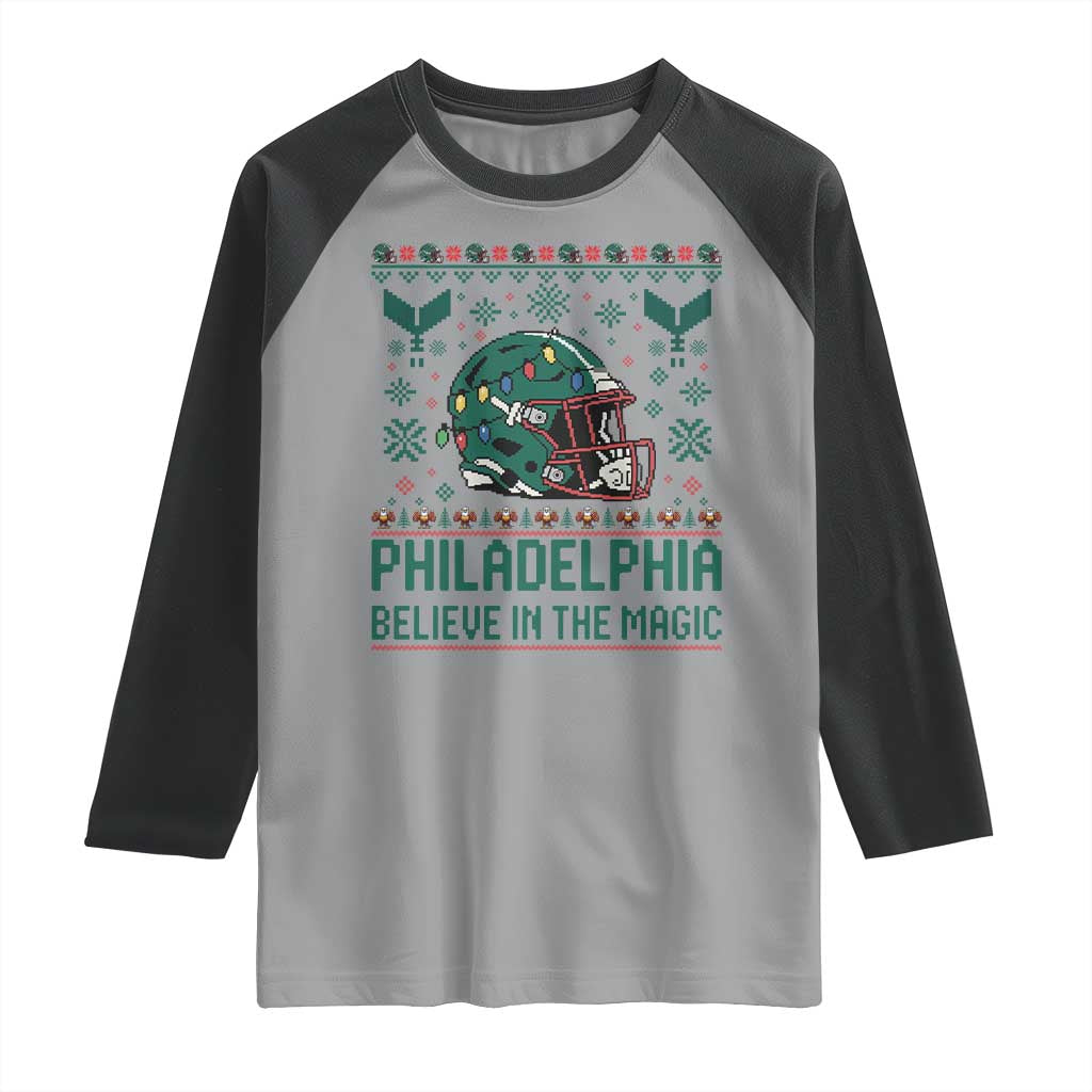 Philadelphia Believe in the Magic Raglan Shirt Retro Philly PFE Sport Fans Christmas Gift TS02 Sport Gray Black Print Your Wear