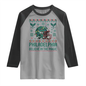 Philadelphia Believe in the Magic Raglan Shirt Retro Philly PFE Sport Fans Christmas Gift TS02 Sport Gray Black Print Your Wear