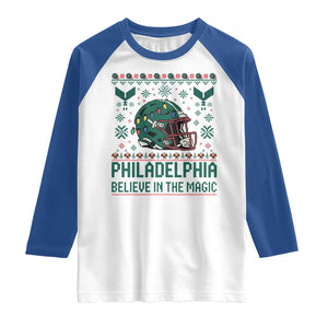 Philadelphia Believe in the Magic Raglan Shirt Retro Philly PFE Sport Fans Christmas Gift TS02 White Royal Print Your Wear