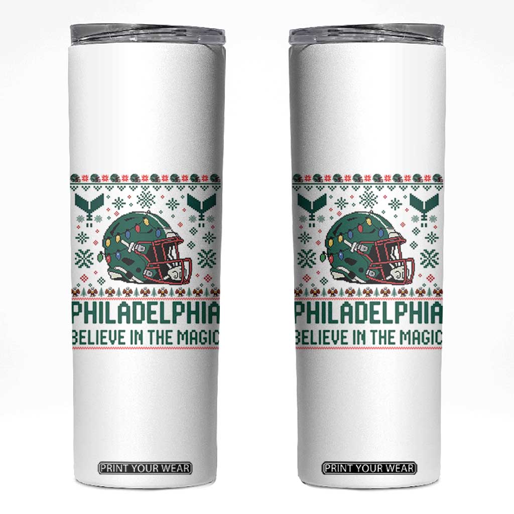 Philadelphia Believe in the Magic Skinny Tumbler Retro Philly PFE Sport Fans Christmas Gift TS02 White Print Your Wear