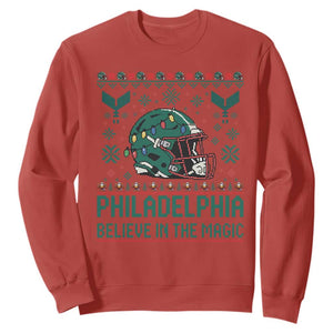 Philadelphia Believe in the Magic Sweatshirt Retro Philly PFE Sport Fans Christmas Gift TS02 Red Print Your Wear
