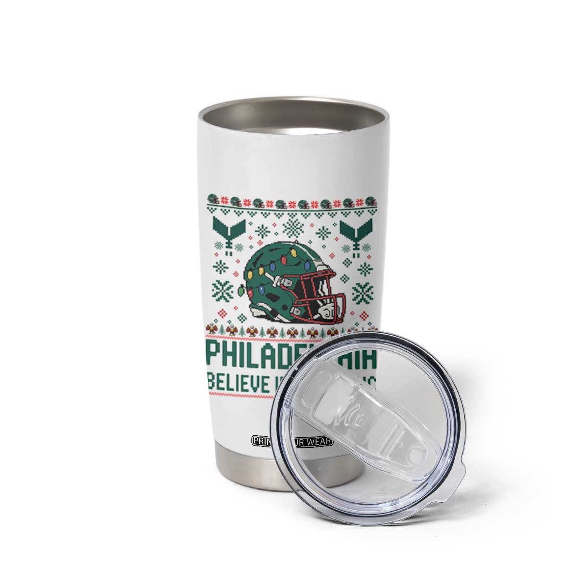 Philadelphia Believe in the Magic Tumbler Cup Retro Philly PFE Sport Fans Christmas Gift TS02 Print Your Wear