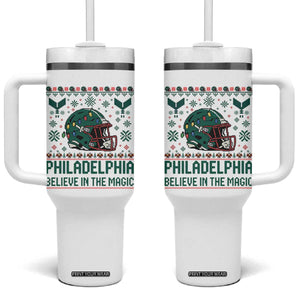Philadelphia Believe in the Magic Tumbler With Handle Retro Philly PFE Sport Fans Christmas Gift TS02 One Size: 40 oz White Print Your Wear