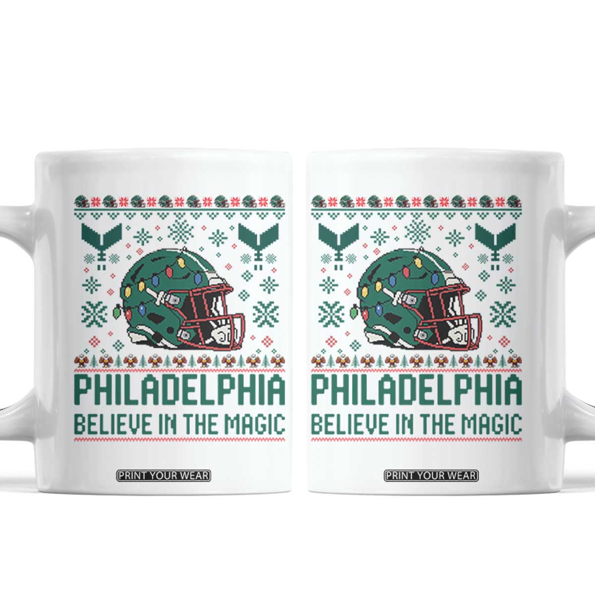 Philadelphia Believe in the Magic Coffee Mug Retro Philly PFE Sport Fans Christmas Gift TS02 White Print Your Wear