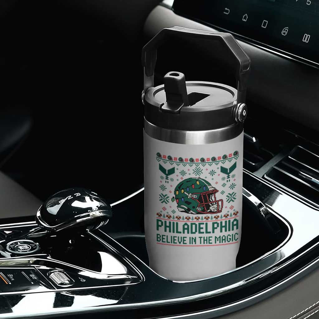 Philadelphia Believe in the Magic Flip Straw Tumbler Retro Philly PFE Sport Fans Christmas Gift TS02 Print Your Wear