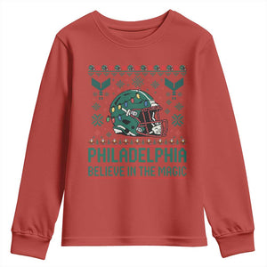 Philadelphia Believe in the Magic Youth Sweatshirt Retro Philly PFE Sport Fans Christmas Gift TS02 Red Print Your Wear