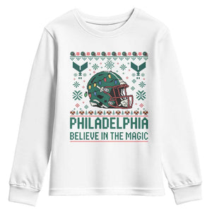 Philadelphia Believe in the Magic Youth Sweatshirt Retro Philly PFE Sport Fans Christmas Gift TS02 White Print Your Wear