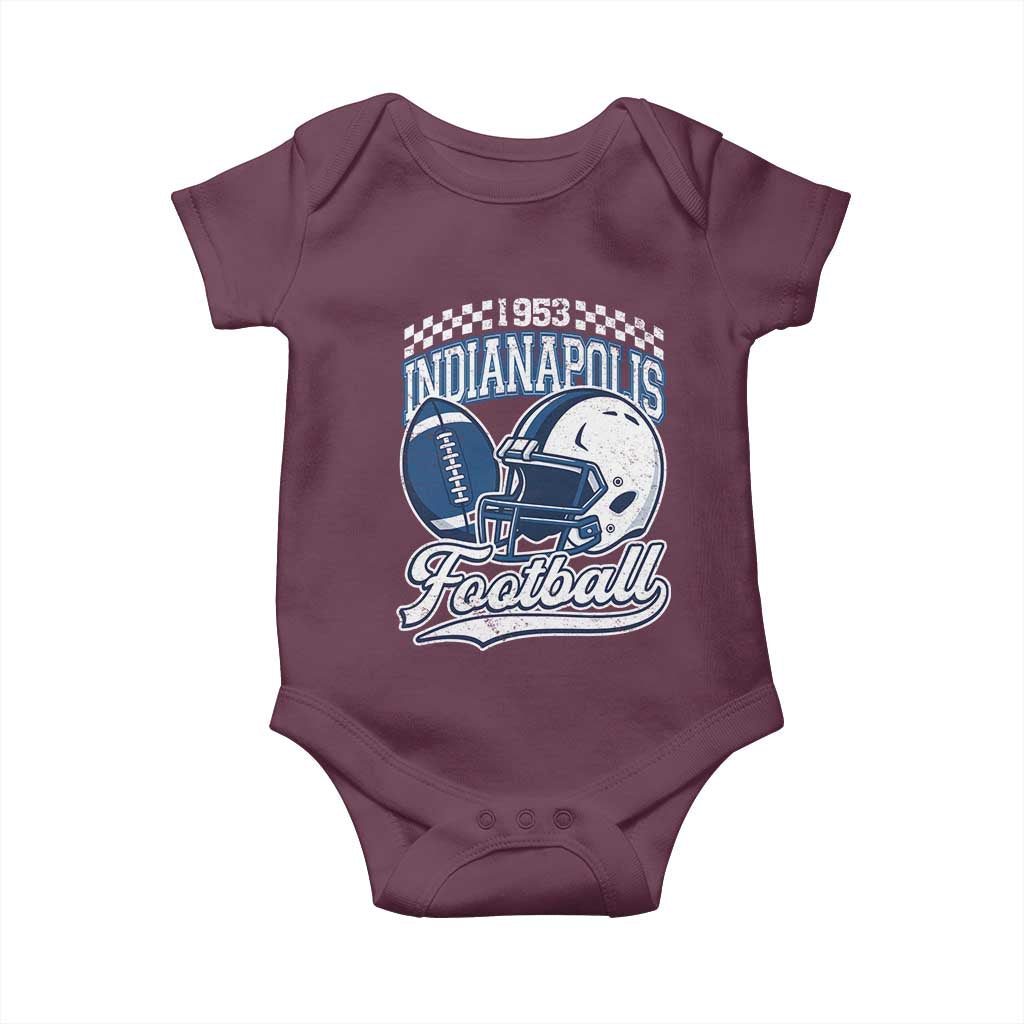 Vintage Indy Sport Fans IFC Retro 1953 Throwback Baby Onesie TS02 Maroon Print Your Wear