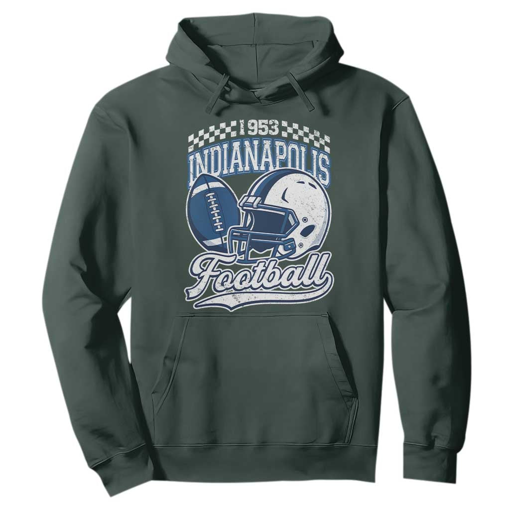 Vintage Indy Sport Fans IFC Retro 1953 Throwback Hoodie TS02 Dark Forest Green Print Your Wear