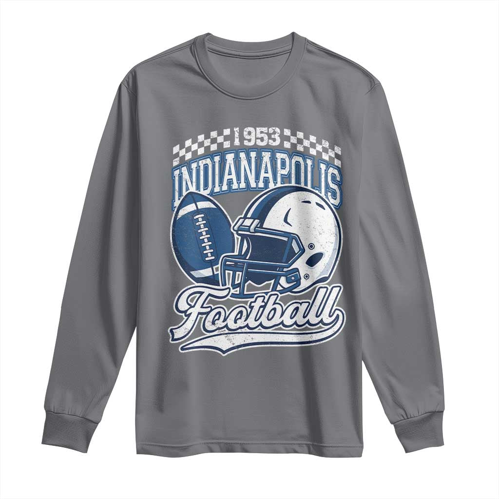 Vintage Indy Sport Fans IFC Retro 1953 Throwback Long Sleeve Shirt TS02 Charcoal Print Your Wear
