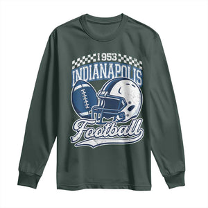 Vintage Indy Sport Fans IFC Retro 1953 Throwback Long Sleeve Shirt TS02 Dark Forest Green Print Your Wear
