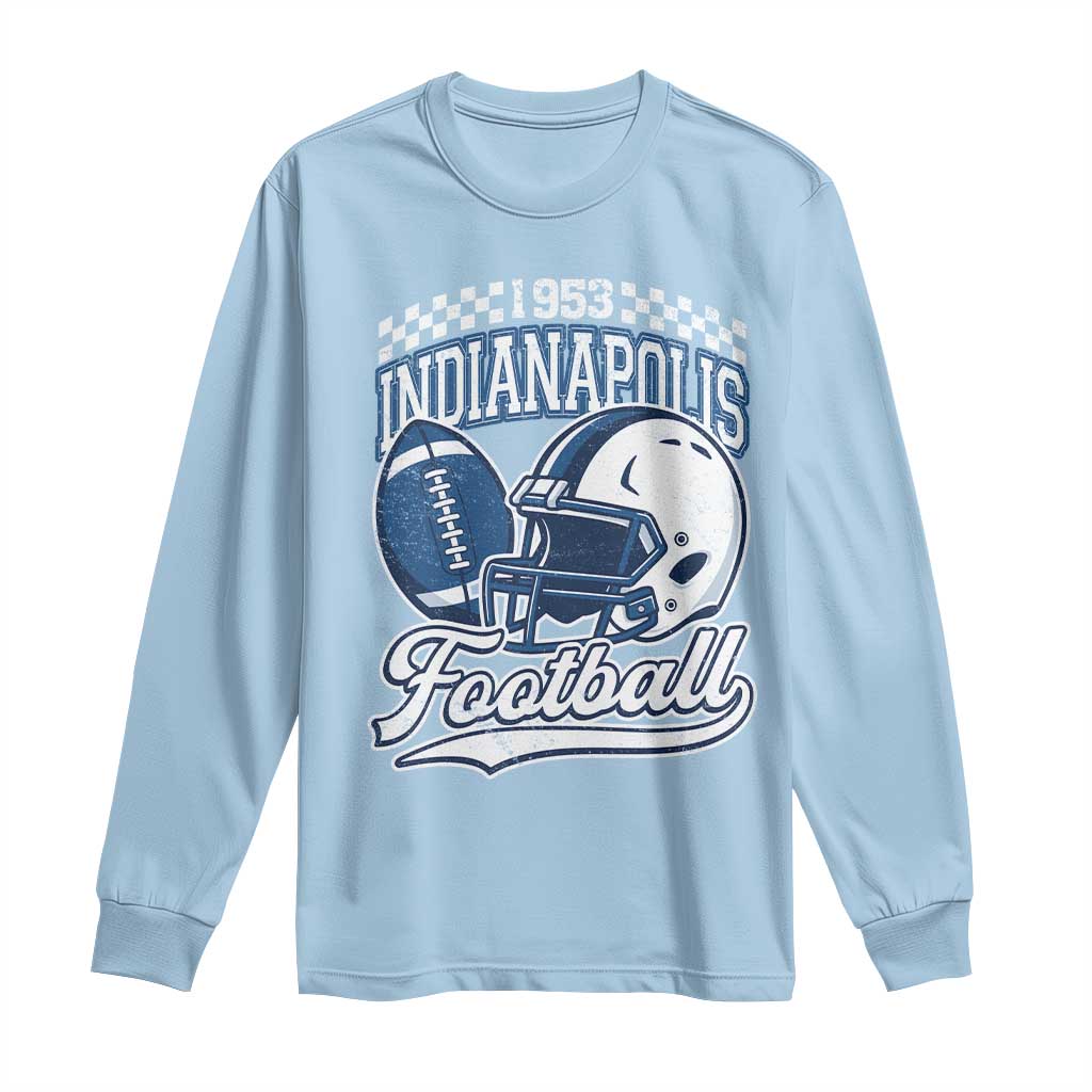 Vintage Indy Sport Fans IFC Retro 1953 Throwback Long Sleeve Shirt TS02 Light Blue Print Your Wear