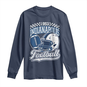 Vintage Indy Sport Fans IFC Retro 1953 Throwback Long Sleeve Shirt TS02 Navy Print Your Wear