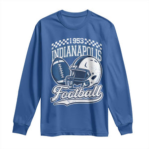Vintage Indy Sport Fans IFC Retro 1953 Throwback Long Sleeve Shirt TS02 Royal Blue Print Your Wear