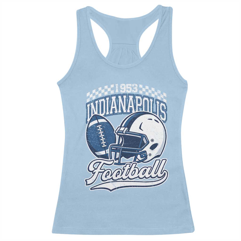 Vintage Indy Sport Fans IFC Retro 1953 Throwback Racerback Tank Top TS02 Light Blue Print Your Wear