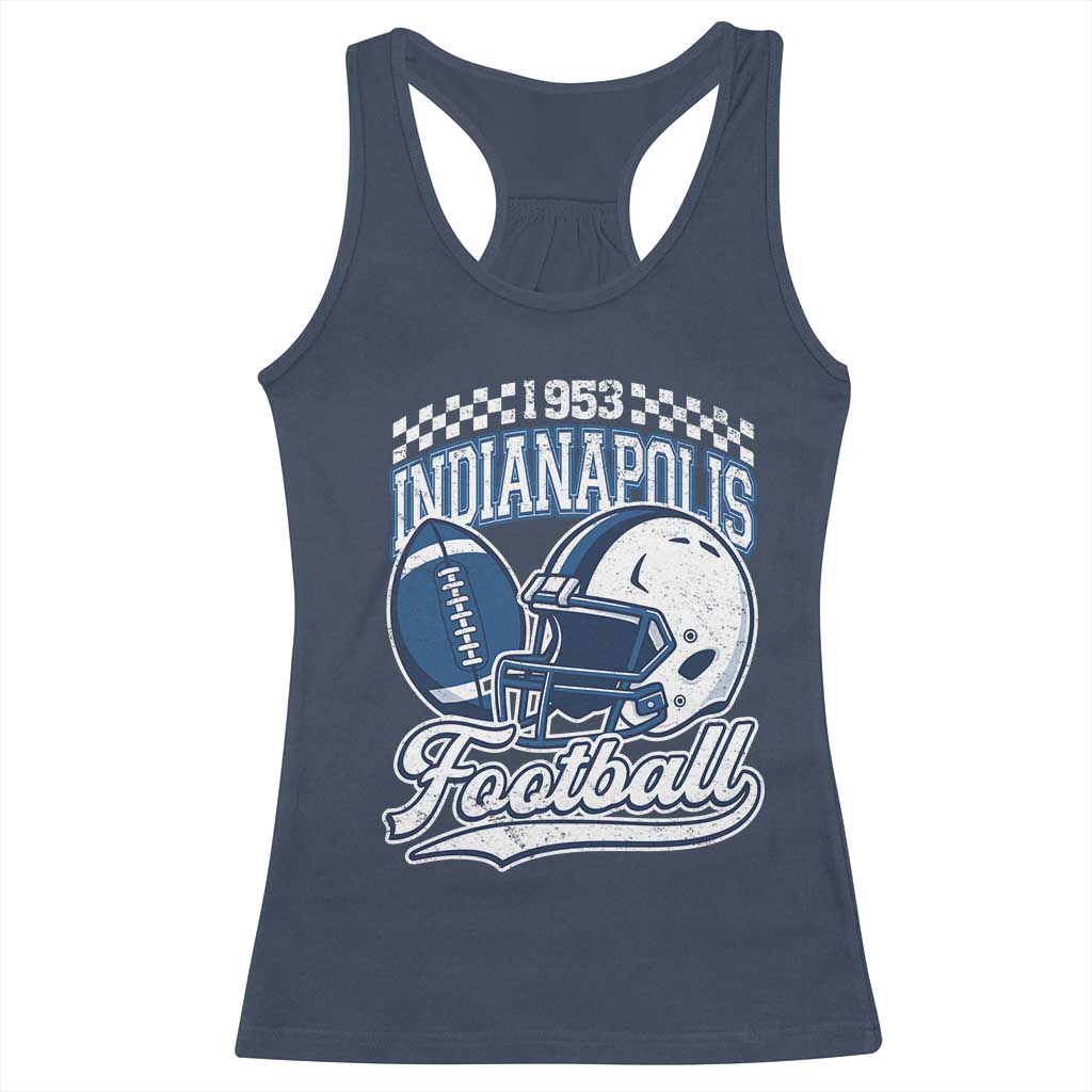 Vintage Indy Sport Fans IFC Retro 1953 Throwback Racerback Tank Top TS02 Navy Print Your Wear