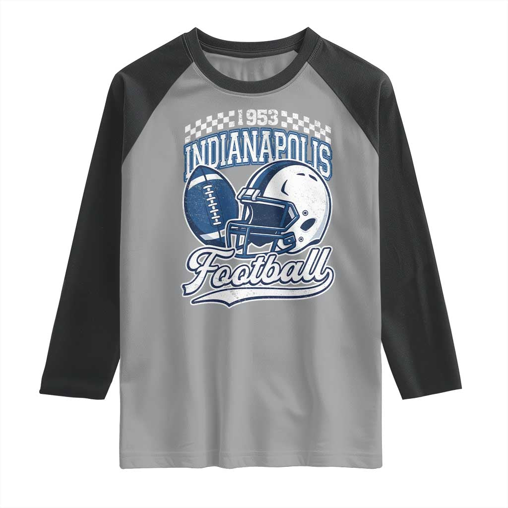 Vintage Indy Sport Fans IFC Retro 1953 Throwback Raglan Shirt TS02 Sport Gray Black Print Your Wear