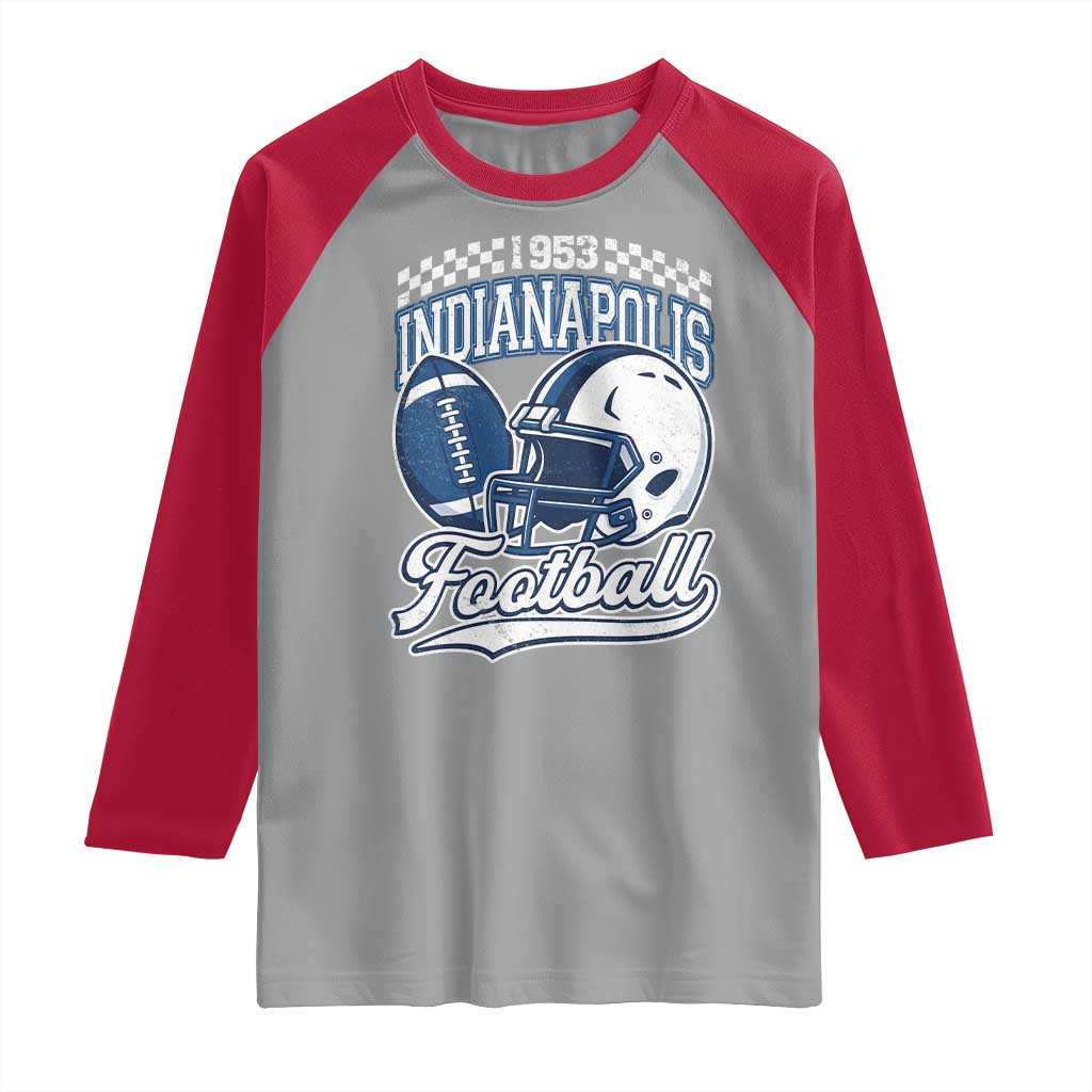 Vintage Indy Sport Fans IFC Retro 1953 Throwback Raglan Shirt TS02 Sport Gray Red Print Your Wear