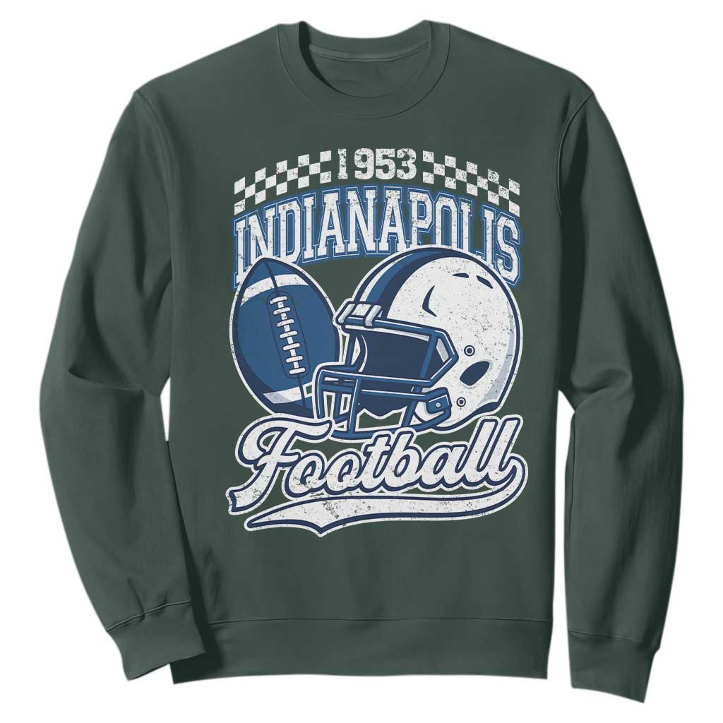 Vintage Indy Sport Fans IFC Retro 1953 Throwback Sweatshirt TS02 Dark Forest Green Print Your Wear