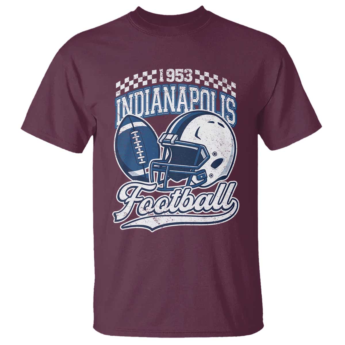 Vintage Indy Sport Fans IFC Retro 1953 Throwback T Shirt TS02 Maroon Print Your Wear