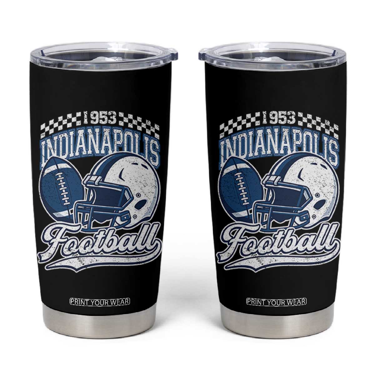 Vintage Indy Sport Fans IFC Retro 1953 Throwback Tumbler Cup TS02 Black Print Your Wear