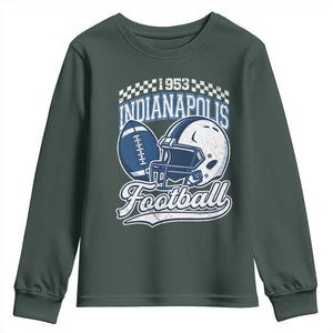 Vintage Indy Sport Fans IFC Retro 1953 Throwback Youth Sweatshirt TS02 Dark Forest Green Print Your Wear