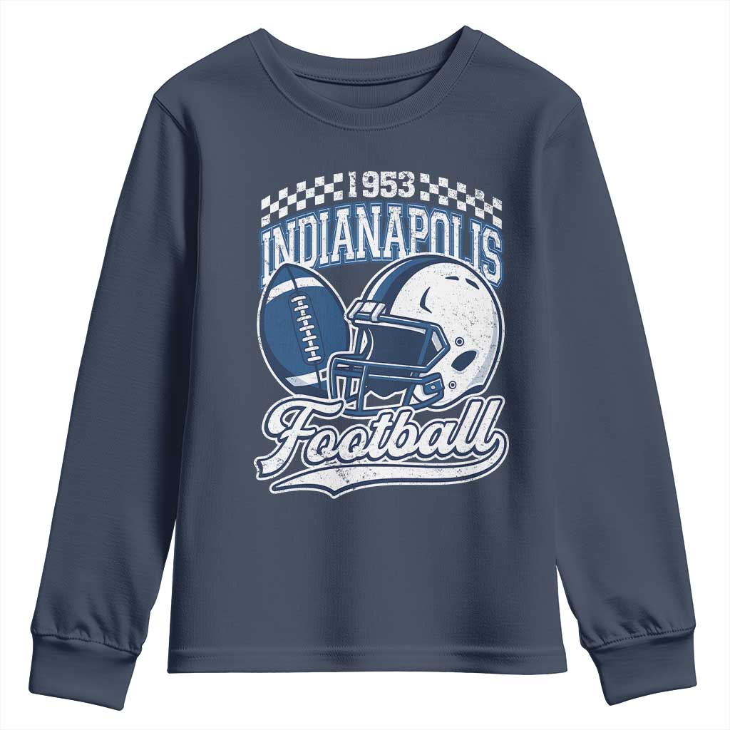 Vintage Indy Sport Fans IFC Retro 1953 Throwback Youth Sweatshirt TS02 Navy Print Your Wear
