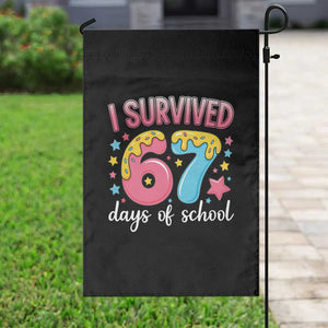 I Survived 67 Days of School Garden Flag Cute 6 7 Six Seven Chaos Survivor for Students Teachers TS02 Print Your Wear