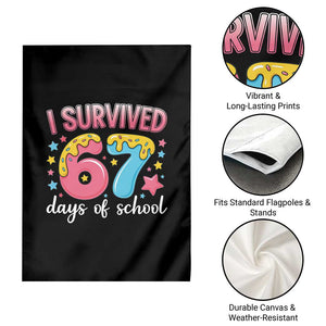 I Survived 67 Days of School Garden Flag Cute 6 7 Six Seven Chaos Survivor for Students Teachers TS02 Print Your Wear
