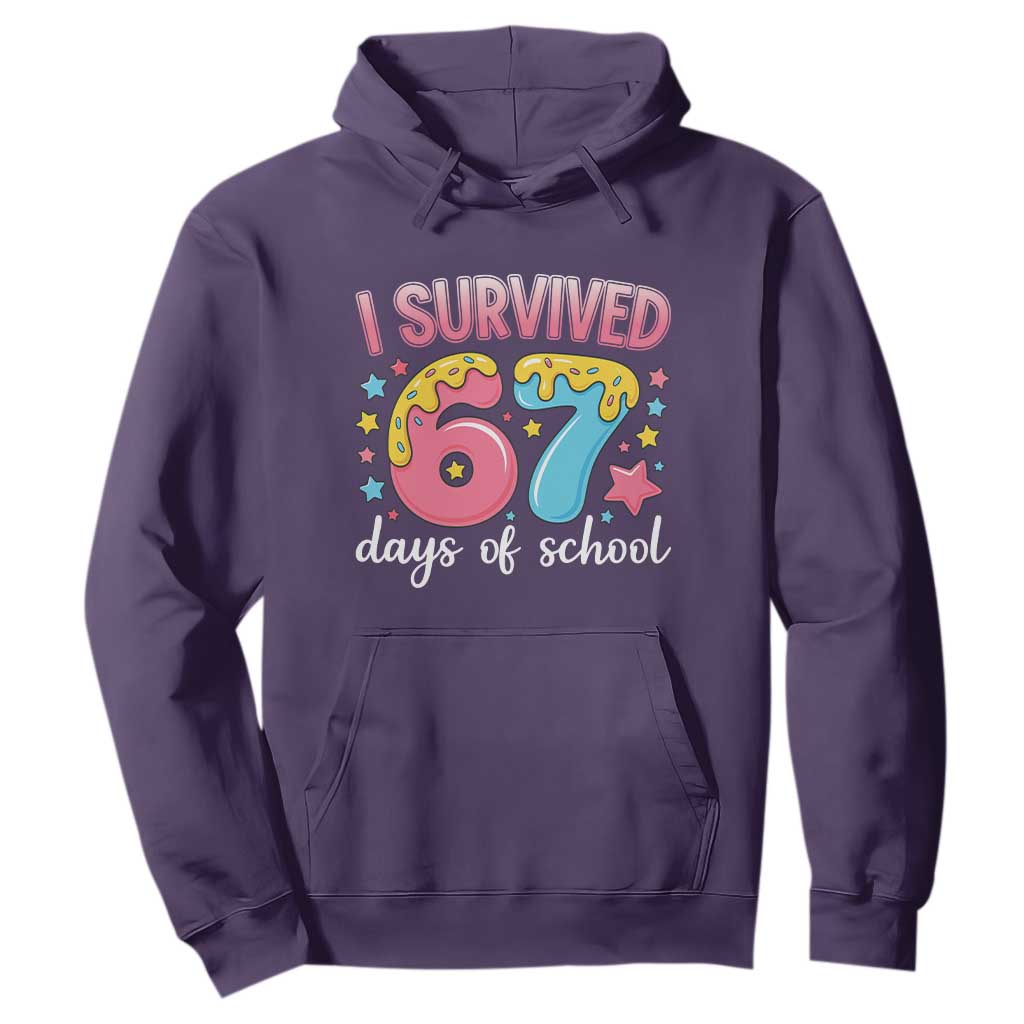 I Survived 67 Days of School Hoodie Cute 6 7 Six Seven Chaos Survivor for Students Teachers TS02 Purple Print Your Wear