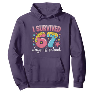 I Survived 67 Days of School Hoodie Cute 6 7 Six Seven Chaos Survivor for Students Teachers TS02 Purple Print Your Wear