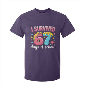 I Survived 67 Days of School T Shirt For Kid Cute 6 7 Six Seven Chaos Survivor for Students Teachers TS02 Purple Print Your Wear