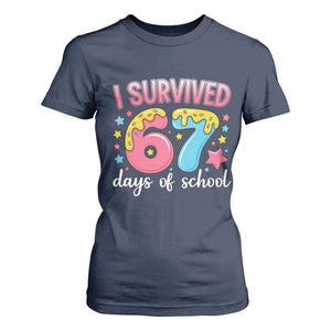 I Survived 67 Days of School T Shirt For Women Cute 6 7 Six Seven Chaos Survivor for Students Teachers TS02 Navy Print Your Wear