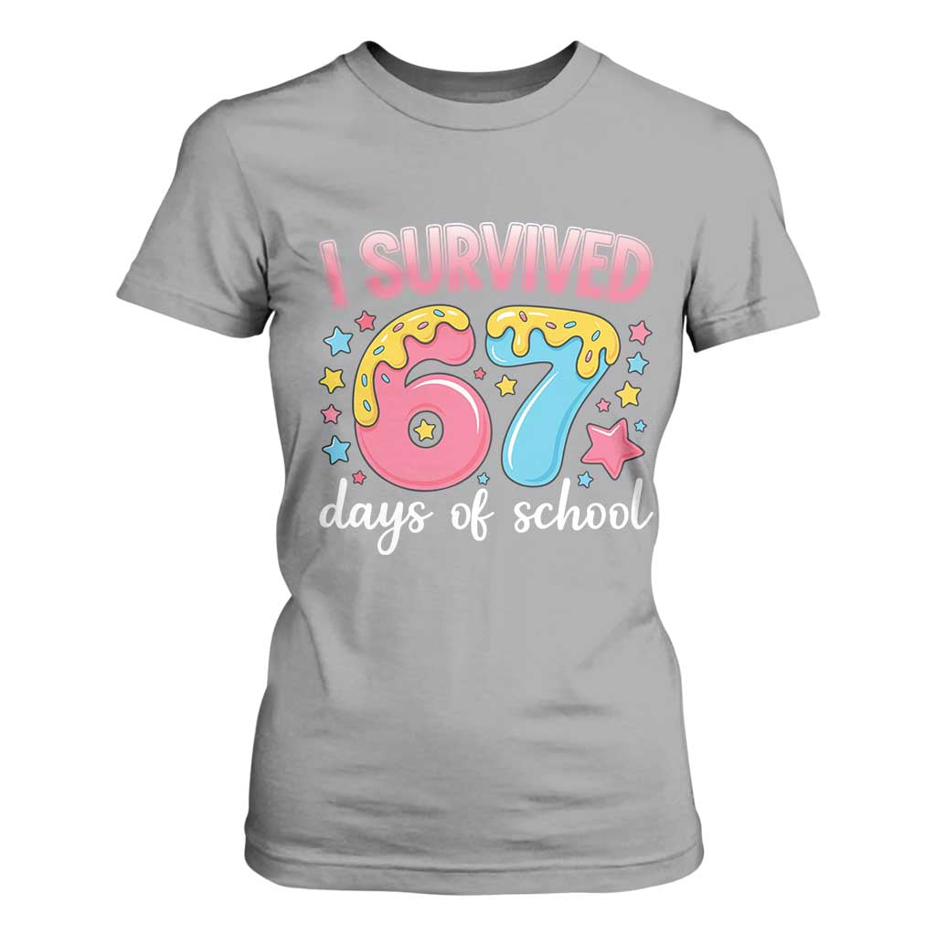 I Survived 67 Days of School T Shirt For Women Cute 6 7 Six Seven Chaos Survivor for Students Teachers TS02 Sport Gray Print Your Wear