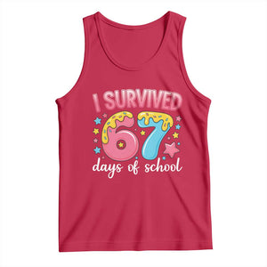 I Survived 67 Days of School Tank Top Cute 6 7 Six Seven Chaos Survivor for Students Teachers TS02 Red Print Your Wear