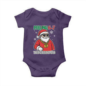 Feeling 67 This Christmas Baby Onesie Funny Cool Santa Six Seven Meme Holiday TS02 Purple Print Your Wear