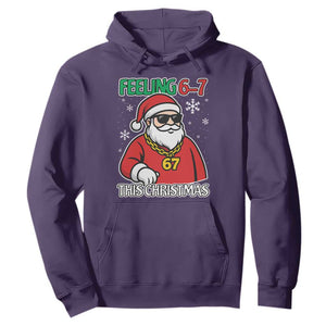 Feeling 67 This Christmas Hoodie Funny Cool Santa Six Seven Meme Holiday TS02 Purple Print Your Wear